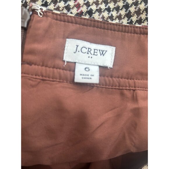 J.Crew Wool Blend Houndstooth Mini Skirt Womens Size 6 - Picture 4 of 9